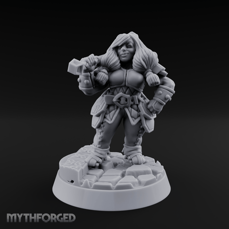 Shoulders Squared Confident Human Warrior Miniature for Dungeons and Dragons, Pathfinder or other TTRPGs