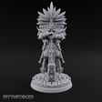 Aztec Inspired Feather Crowned  Hobgoblin Leader Miniature for Dungeons and Dragons, Pathfinder or other TTRPGs