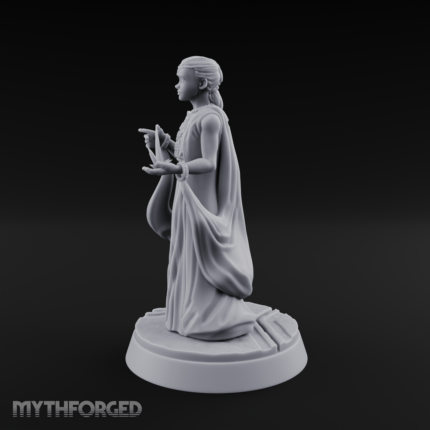 Studded Decree Kid Like Empress Miniature for Dungeons and Dragons, Pathfinder or other TTRPGs