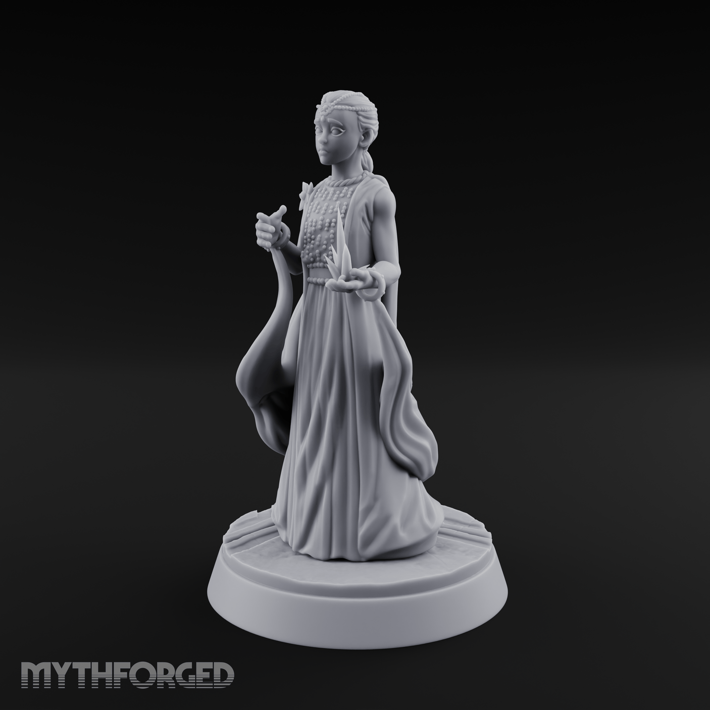 Studded Decree Kid Like Empress Miniature for Dungeons and Dragons, Pathfinder or other TTRPGs