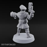 Orders Delivered by Fist Human Masked Officer with Pistol and Power Fist — Fist and Pistol 2