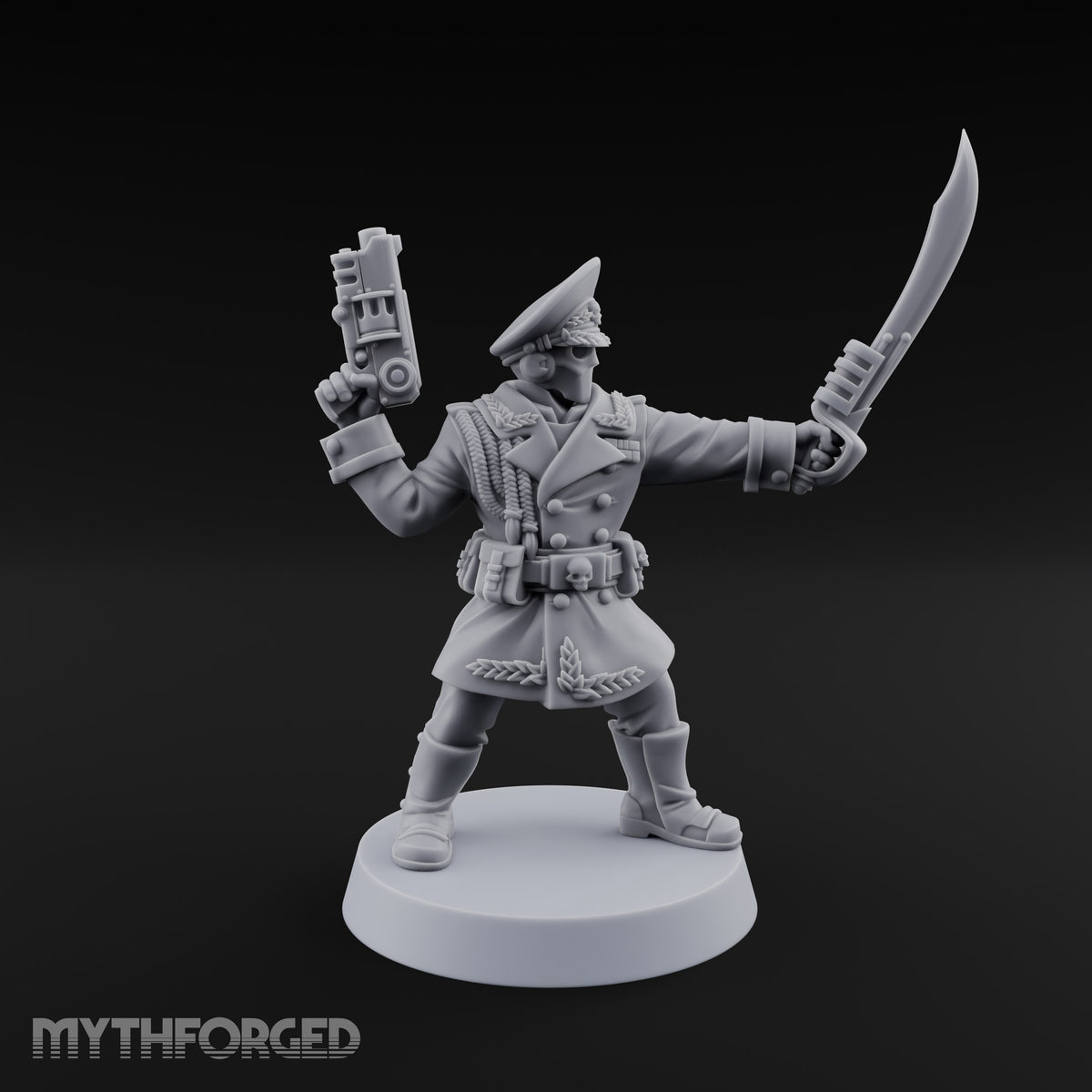 Orders Delivered by Fist Human Masked Officer with Pistol and Power Fist — Sword and Pistol 1