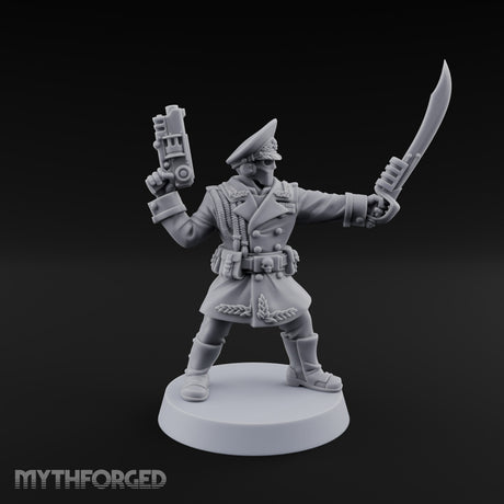Orders Delivered by Fist Human Masked Officer with Pistol and Power Fist — Sword and Pistol 1