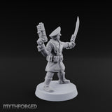 Orders Delivered by Fist Human Masked Officer with Pistol and Power Fist — Sword and Pistol 1