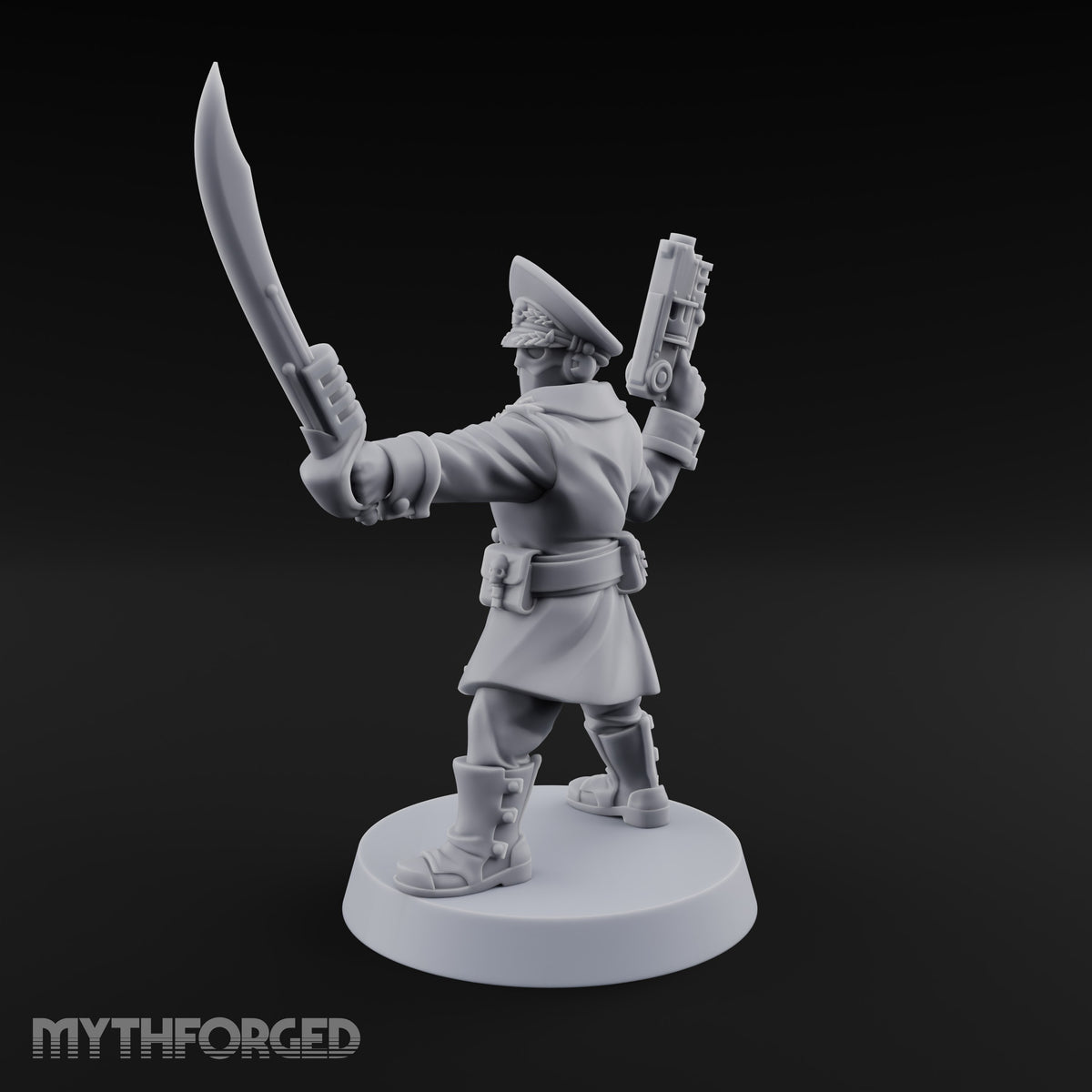 Orders Delivered by Fist Human Masked Officer with Pistol and Power Fist — Sword and Pistol 1
