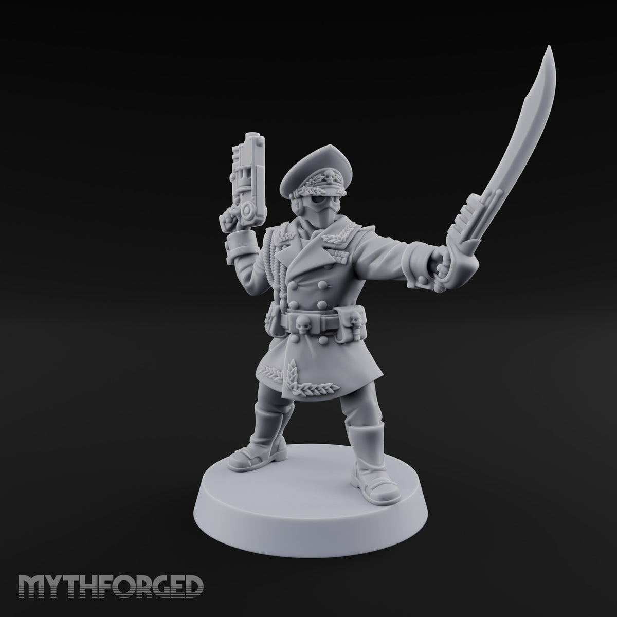 Orders Delivered by Fist Human Masked Officer with Pistol and Power Fist — Sword and Pistol 1