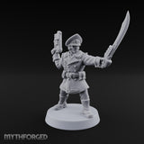 Orders Delivered by Fist Human Masked Officer with Pistol and Power Fist — Sword and Pistol 1