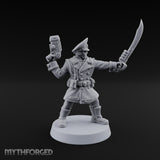 Orders Delivered by Fist Human Masked Officer with Pistol and Power Fist — Sword and Pistol 2