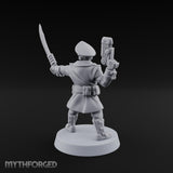 Orders Delivered by Fist Human Masked Officer with Pistol and Power Fist — Sword and Pistol 2