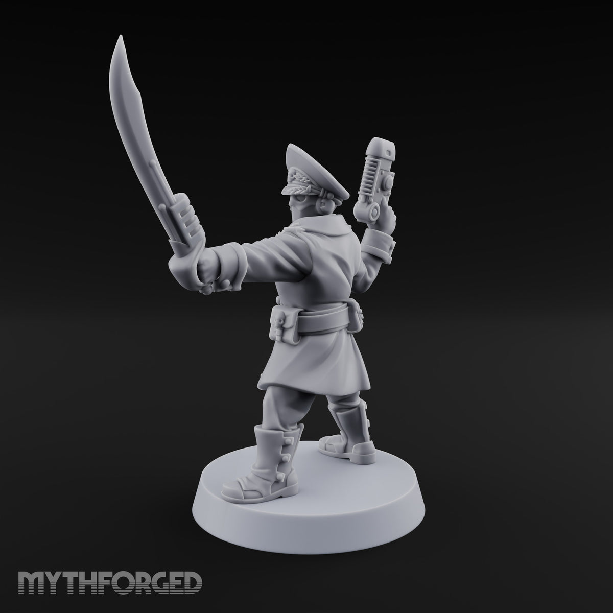 Orders Delivered by Fist Human Masked Officer with Pistol and Power Fist — Sword and Pistol 2