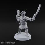Orders Delivered by Fist Human Masked Officer with Pistol and Power Fist — Sword and Pistol 2