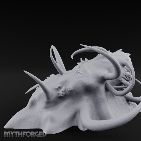 Mouth Gaping Wide Purple Worm Miniature for Dungeons and Dragons, Pathfinder or other TTRPGs