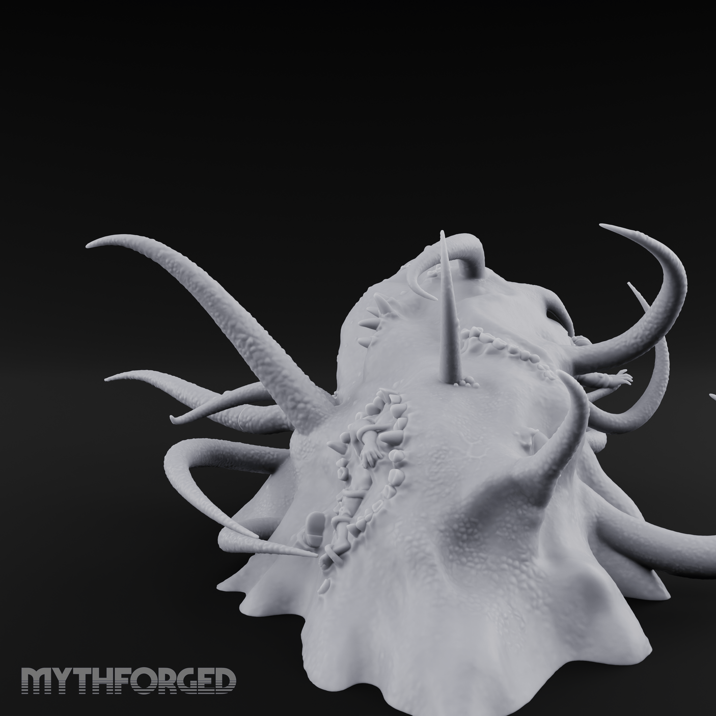 Mouth Gaping Wide Purple Worm Miniature for Dungeons and Dragons, Pathfinder or other TTRPGs