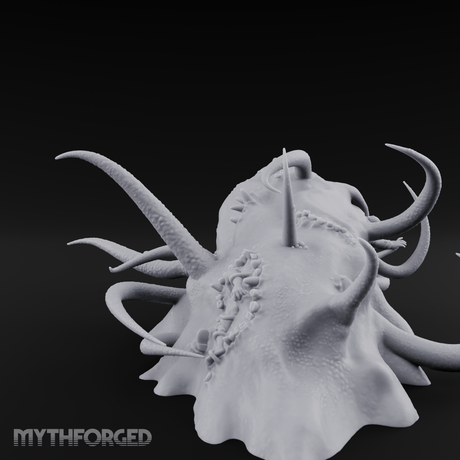 Mouth Gaping Wide Purple Worm Miniature for Dungeons and Dragons, Pathfinder or other TTRPGs