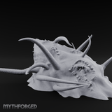 Mouth Gaping Wide Purple Worm Miniature for Dungeons and Dragons, Pathfinder or other TTRPGs