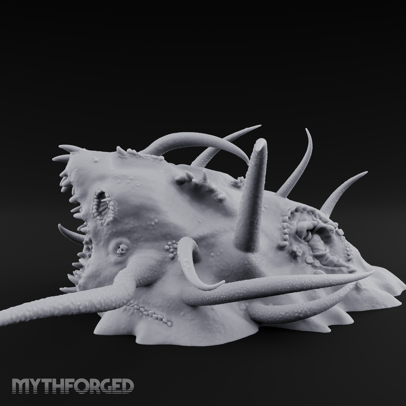 Mouth Gaping Wide Purple Worm Miniature for Dungeons and Dragons, Pathfinder or other TTRPGs