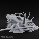 Mouth Gaping Wide Purple Worm Miniature for Dungeons and Dragons, Pathfinder or other TTRPGs