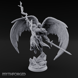 Crackling Ascended Angel Paladin Miniature for Dungeons and Dragons, Pathfinder or other TTRPGs