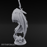 Crackling Ascended Angel Paladin Miniature for Dungeons and Dragons, Pathfinder or other TTRPGs