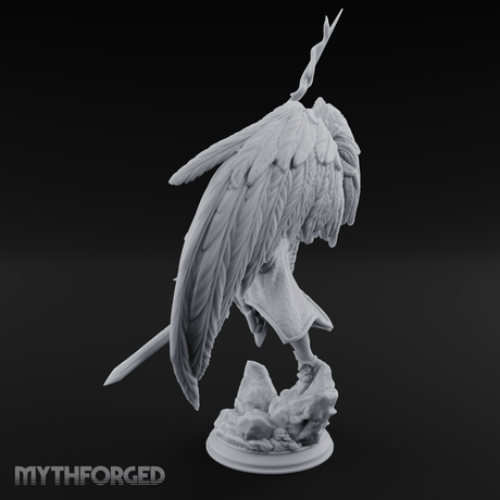 Crackling Ascended Angel Paladin Miniature for Dungeons and Dragons, Pathfinder or other TTRPGs