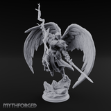 Crackling Ascended Angel Paladin Miniature for Dungeons and Dragons, Pathfinder or other TTRPGs