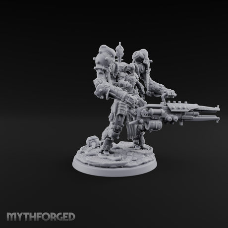 Pistons Hiss, Spears Rise Human Mech Suit Spear Warrior A — Gun