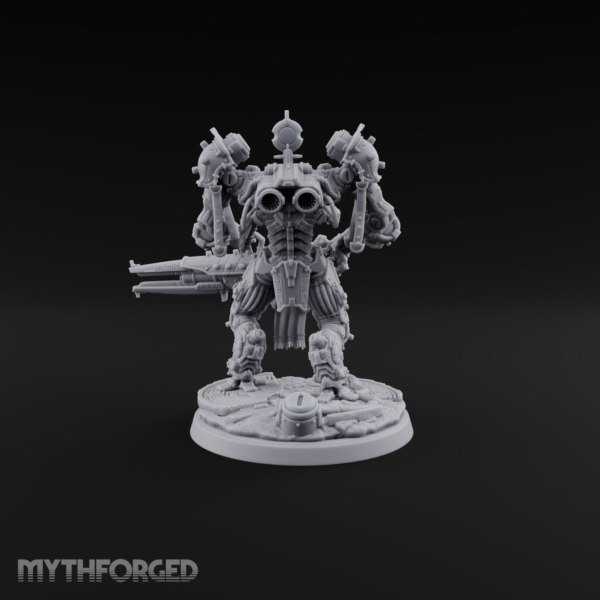 Pistons Hiss, Spears Rise Human Mech Suit Spear Warrior A — Gun