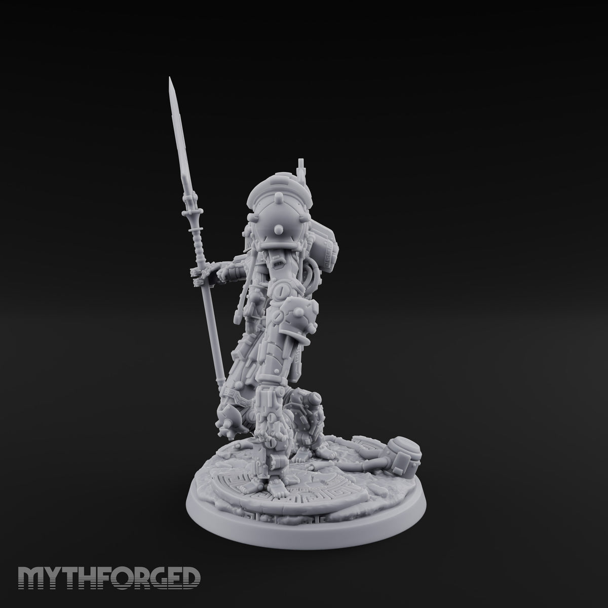 Pistons Hiss, Spears Rise Human Mech Suit Spear Warrior A — Spear