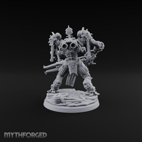 Pistons Hiss, Spears Rise Human Mech Suit Spear Warrior B — Gun