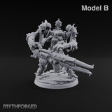 Pistons Hiss, Spears Rise Human Mech Suit Spear Warriors — B · Gun