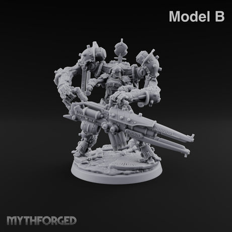 Pistons Hiss, Spears Rise Human Mech Suit Spear Warriors — B · Gun