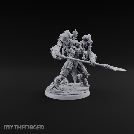 Pistons Hiss, Spears Rise Human Mech Suit Spear Warrior B — Spear