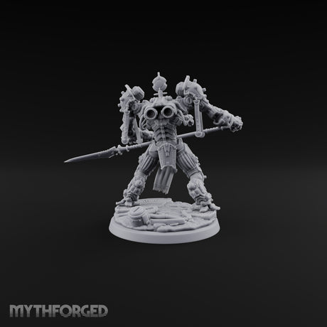 Pistons Hiss, Spears Rise Human Mech Suit Spear Warrior B — Spear