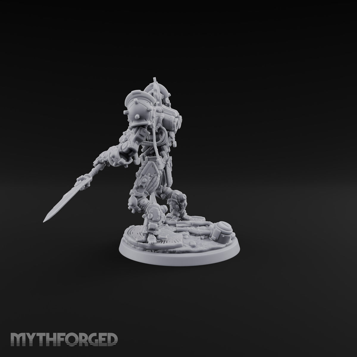 Pistons Hiss, Spears Rise Human Mech Suit Spear Warrior B — Spear