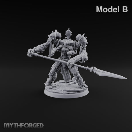 Pistons Hiss, Spears Rise Human Mech Suit Spear Warrior B — Spear