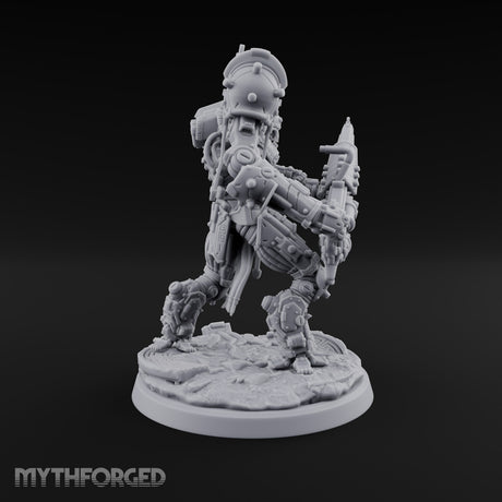 Pistons Hiss, Spears Rise Human Mech Suit Spear Warrior C — Gun