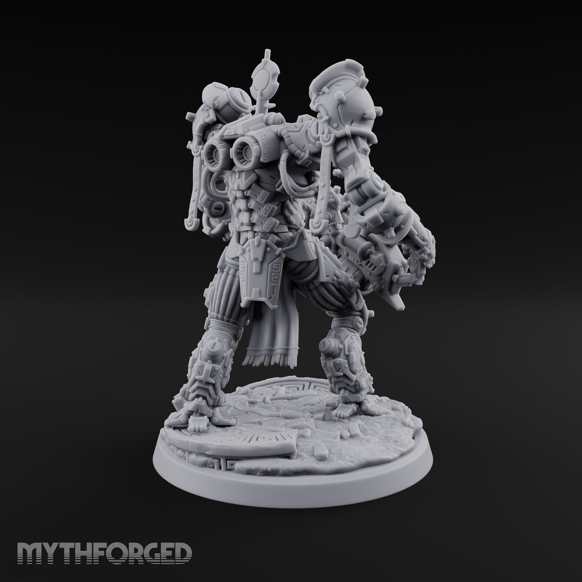Pistons Hiss, Spears Rise Human Mech Suit Spear Warriors — C · Gun