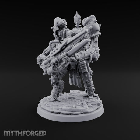 Pistons Hiss, Spears Rise Human Mech Suit Spear Warrior C — Gun