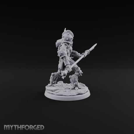 Pistons Hiss, Spears Rise Human Mech Suit Spear Warriors — C · Spear