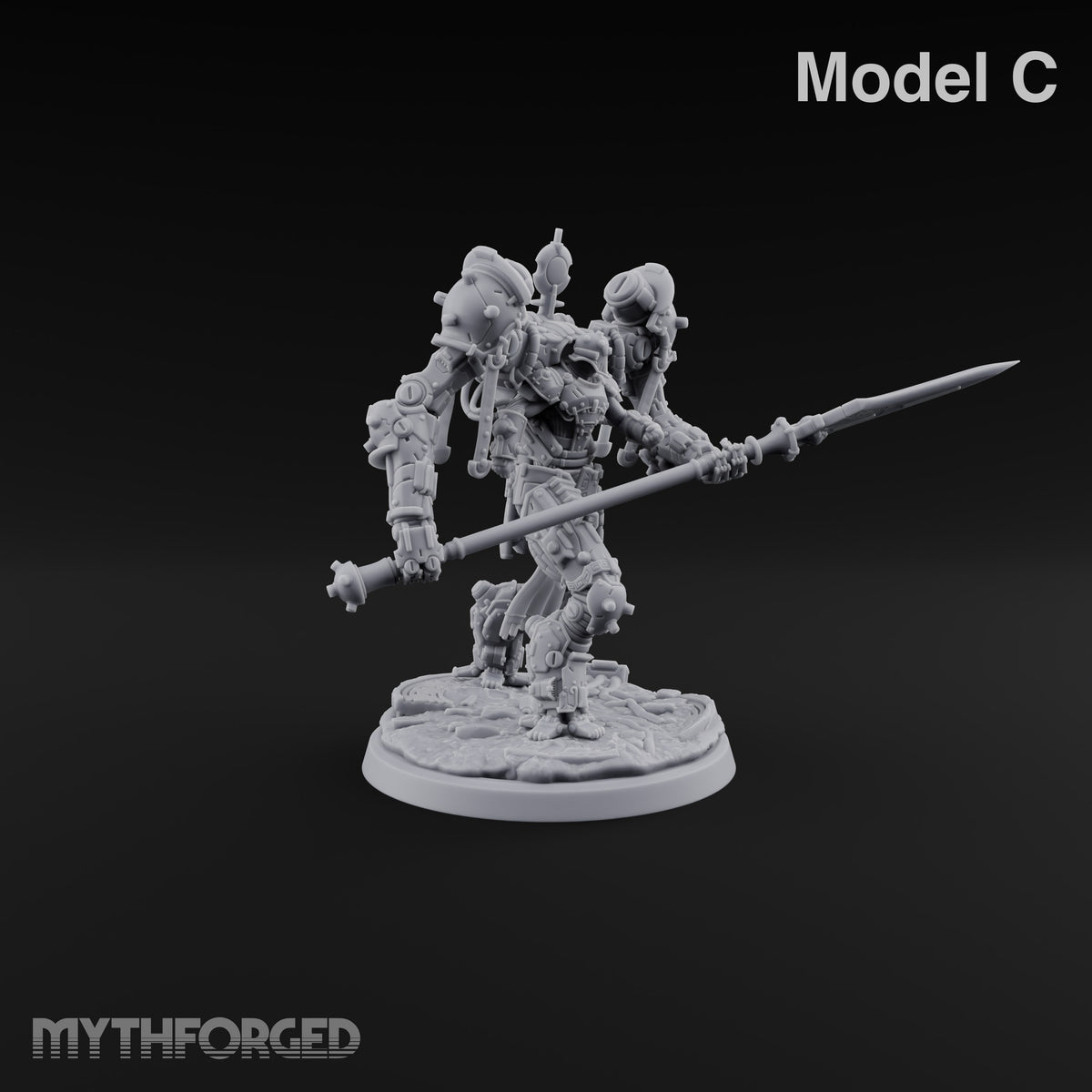 Pistons Hiss, Spears Rise Human Mech Suit Spear Warrior C — Spear