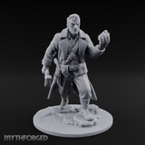 Beckoning With Intent Human Investigator Miniature for Dungeons and Dragons, Pathfinder or other TTRPGs