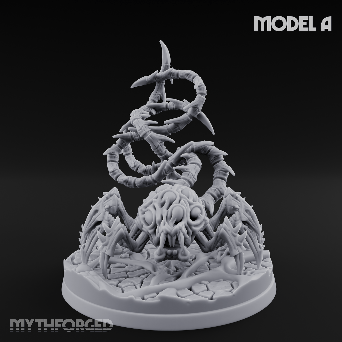 Tentacles Coiling Skyward Kruthiks Miniature for Dungeons and Dragons, Pathfinder or other TTRPGs