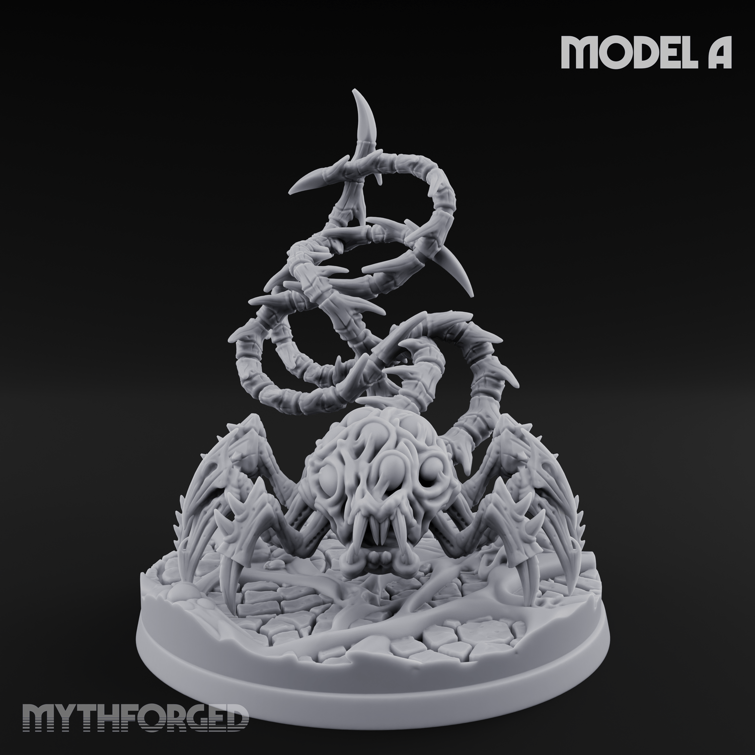 Tentacles Coiling Skyward Kruthiks Miniature for Dungeons and Dragons, Pathfinder or other TTRPGs
