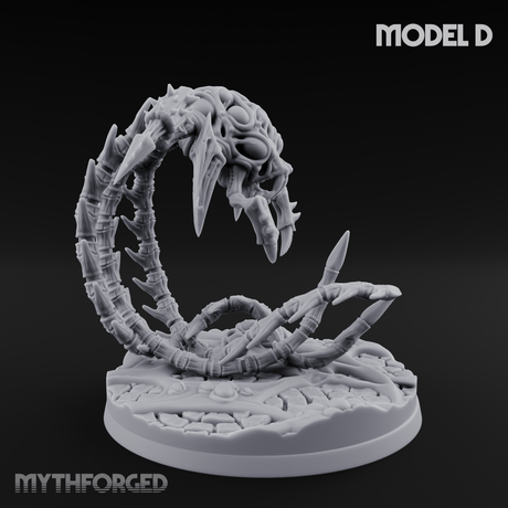 Tentacles Coiling Skyward Kruthiks D Miniature for Dungeons and Dragons, Pathfinder or other TTRPGs