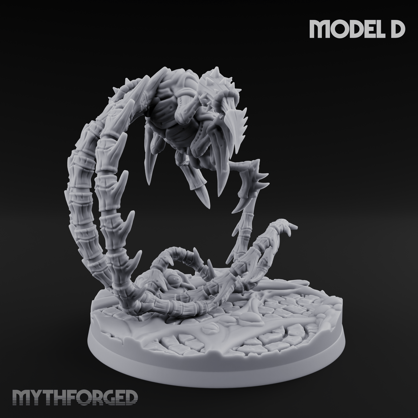 Tentacles Coiling Skyward Kruthiks D Miniature for Dungeons and Dragons, Pathfinder or other TTRPGs