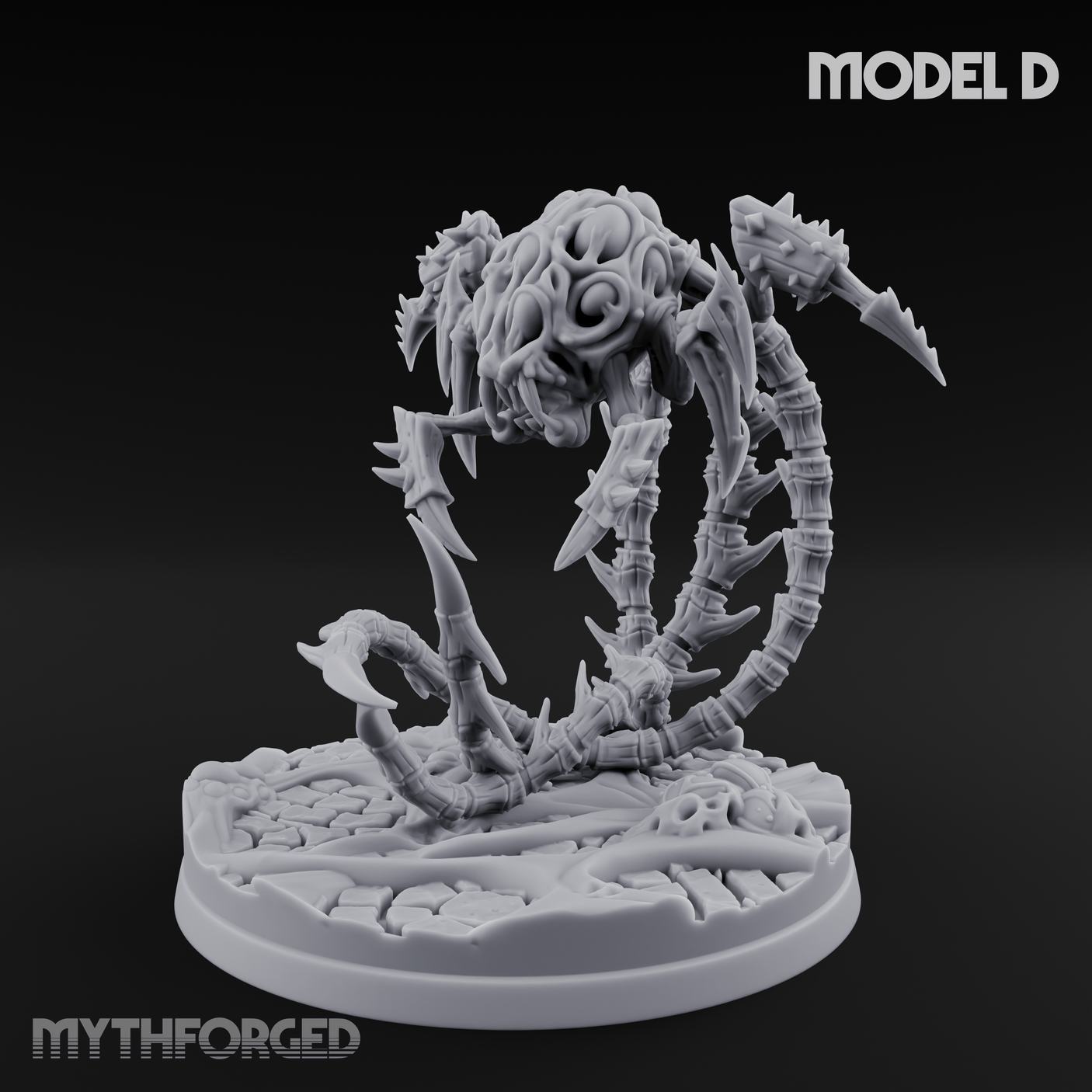 Tentacles Coiling Skyward Kruthiks D Miniature for Dungeons and Dragons, Pathfinder or other TTRPGs