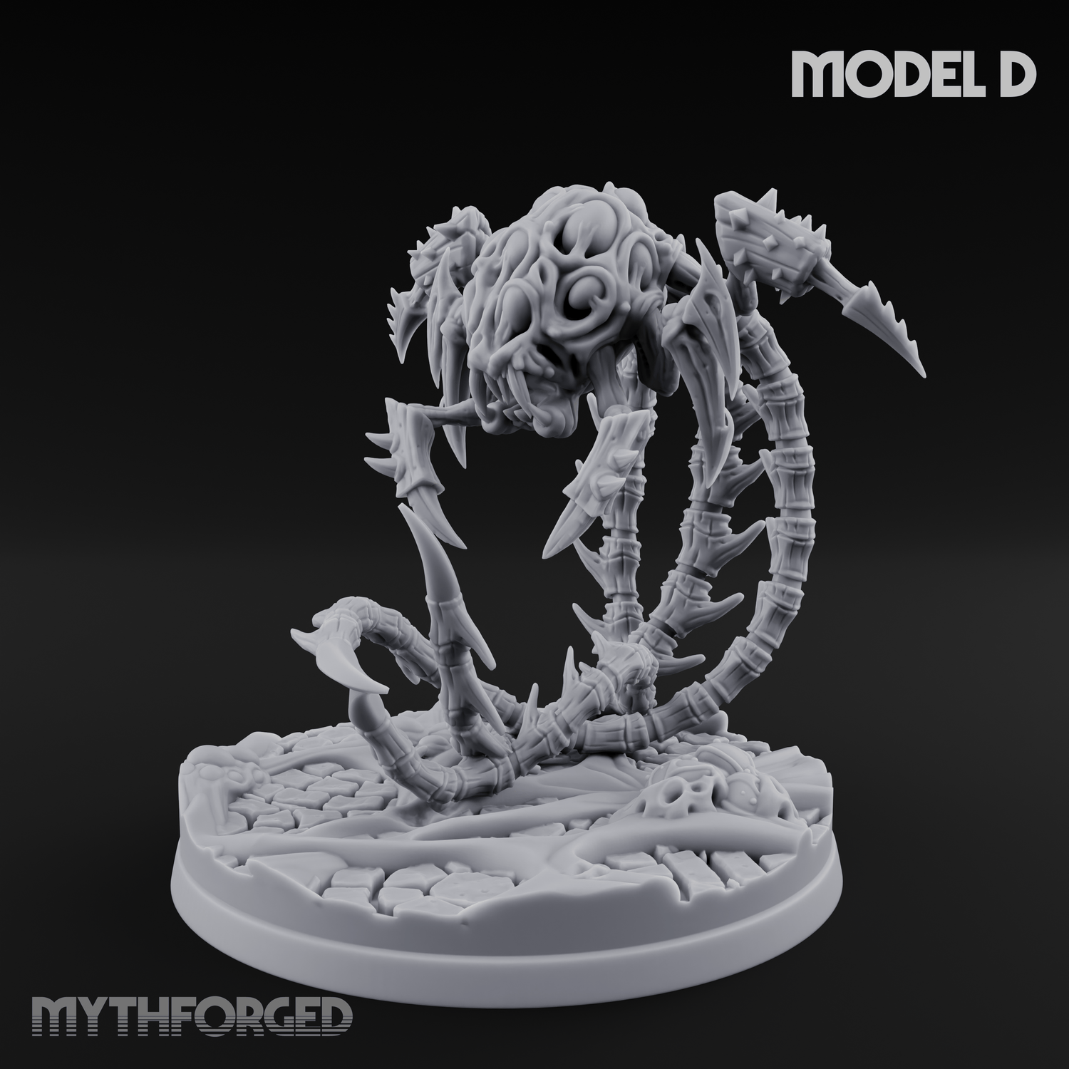 Tentacles Coiling Skyward Kruthiks D Miniature for Dungeons and Dragons, Pathfinder or other TTRPGs