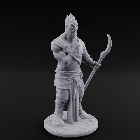 Torch Leaning Human Monks Miniature for Dungeons and Dragons, Pathfinder or other TTRPGs