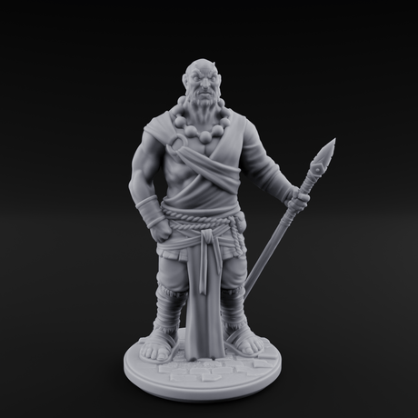 Torch Leaning Human Monks Miniature for Dungeons and Dragons, Pathfinder or other TTRPGs