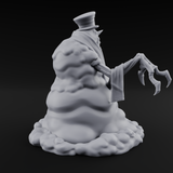 Skull Hoarding Top Hat Evil Snowman Miniature for Dungeons and Dragons, Pathfinder or other TTRPGs